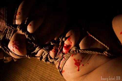 amaury-grisel-shibari: Kiki Von Di Tied by @botaniquedelamort Photography by Amaury Grisel at @placedescordes 
