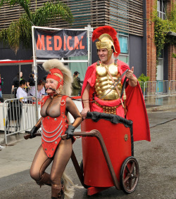 Selinaminx:  Asterix39:  Pony Girl And Trojan Warrior At The Folsom Street Fair By