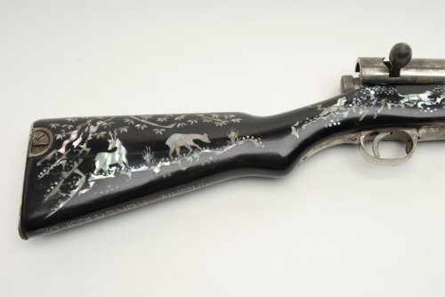 Pearl inlaid Japanese Type 44 Arisaka carbine, circa World War II.from Little John’s Auction Service