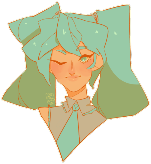 archdoesarts:a miku i did earlier when waiting for a client to give me some clarification for their 