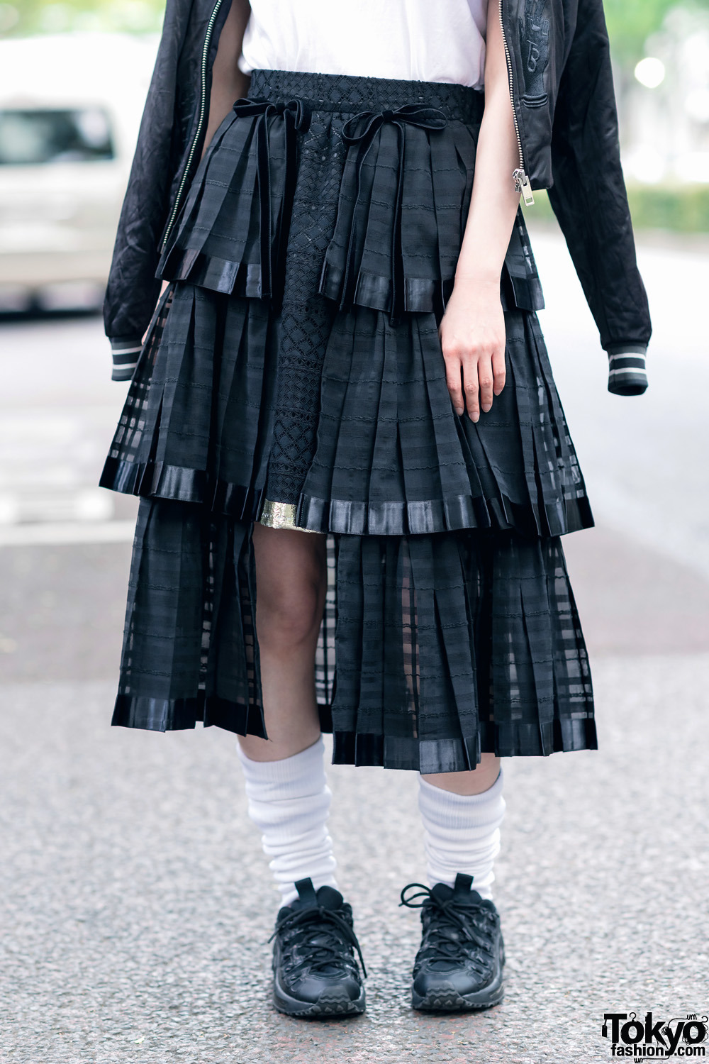 tokyo-fashion:  RinRin Doll on the street in Harajuku wearing a satin jacket off