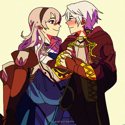 niwatorineko:protagonists and their stronk girlfriendsanon asked me to draw an m!robin and f!corrin 