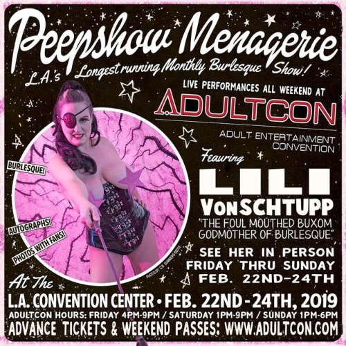 See LILI VonSCHTUPP “L.A.’s Foul Mouthed Buxom Godmother Of Burlesque” performing 