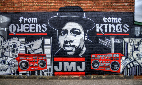 Murals of Big Pun, Eazy E, Mac Dre, J Dilla, Jam Master Jay, Big L, Guru, 2pac, Biggie &amp; Ol&rsqu