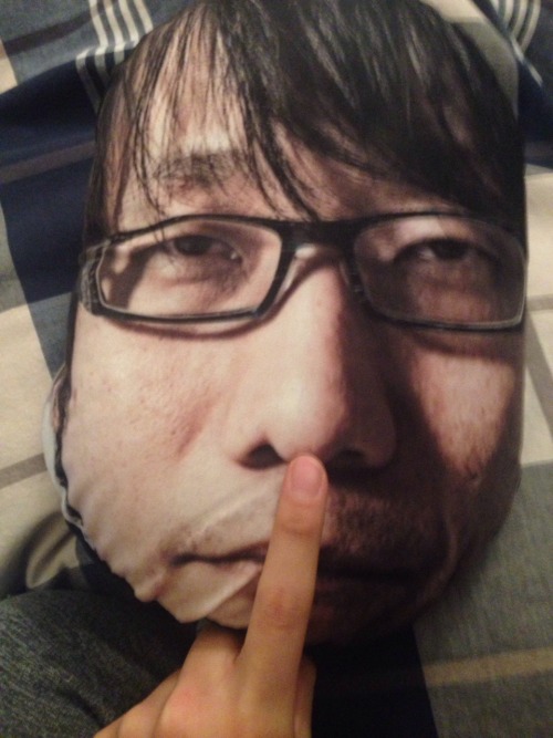 hideous-kojimmies - i was gifted a kojima head cushion and i’m...