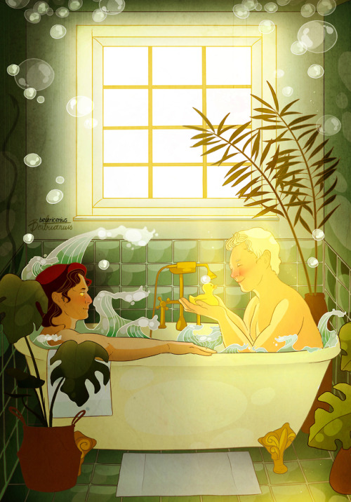 I just want them to take a bath together. Sans holy water....