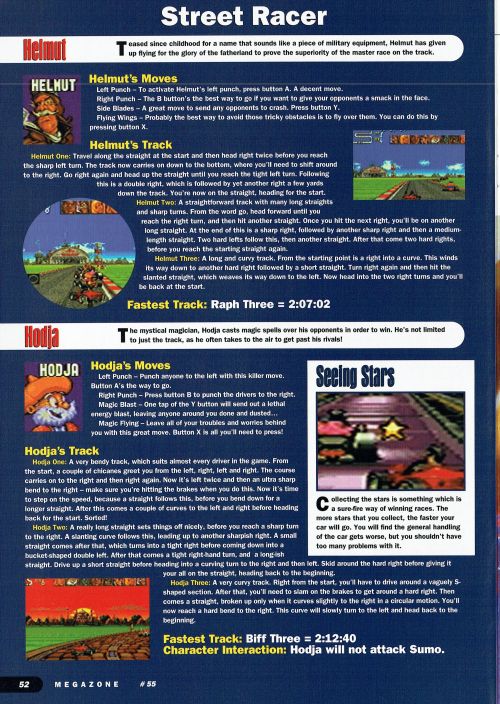  SEGA Megazone #55, Sep 95 - Help with ‘Street Racer’ on the Mega Drive.