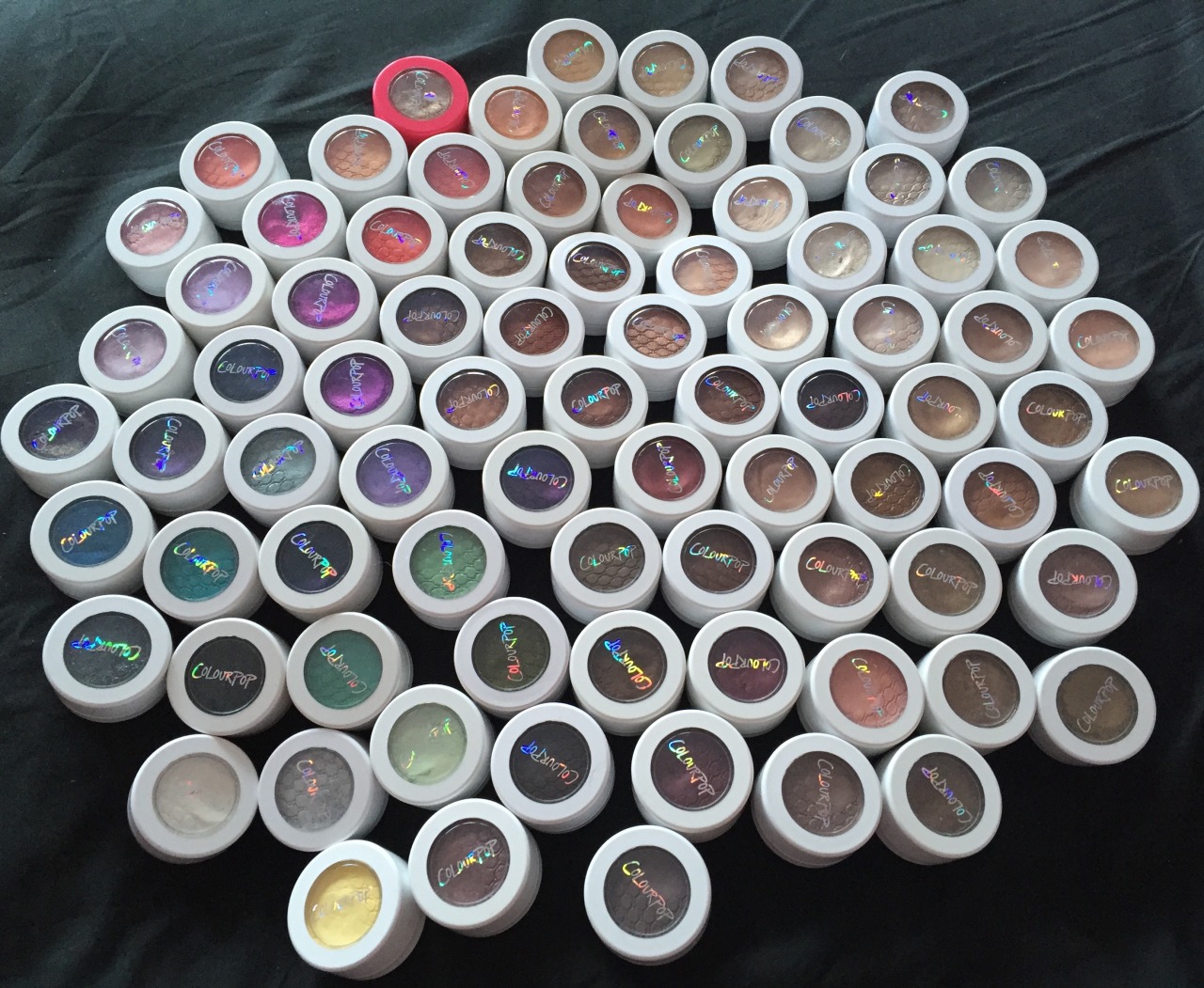 makeupwhoreder:  Updated Colour Pop Eyeshadow collection :D 