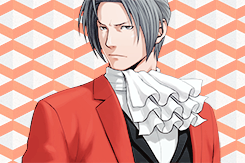 amirnizuno:get to know me; [8/8] male characters ➝ miles edgeworth↳ a mere badge, for the life of a 