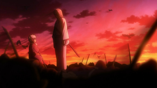 Last episodes of Gintama (2015) had some epic color planning and digital effects on the backgrounds.