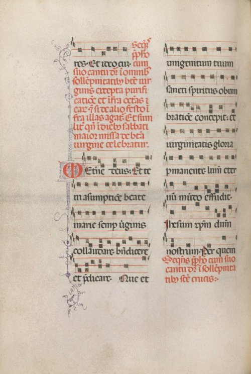 cma-medieval-art: Missale: Fol. 181v: Music for various ordinary prayers, Bartolommeo Caporali, 1469