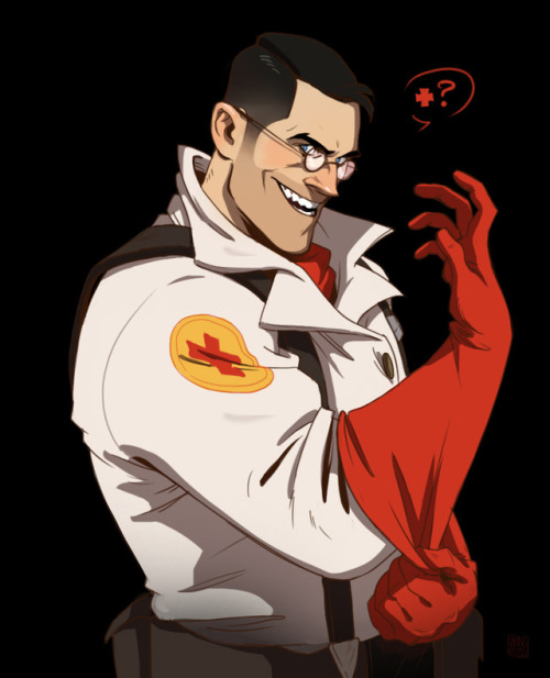 kredous: I kept myself under not to draw him beard… color doodle medic dude anyway… x) 