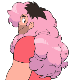 puricodraws: Steven just decided to go all pink, go big or go home! He does need to touch up his roots jfc. 