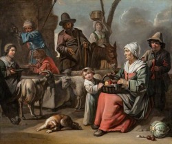 classic-art: Peasant Family at a Well Mathieu