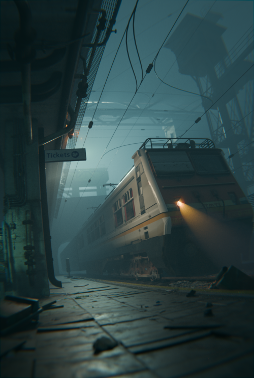 Some 3D Blender Practice. I Would Absolutely Love To Combine Atmospheric 3D Backgrounds With A Painting