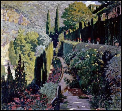 Santiago Rusiñol y Prats  (Spanish, 1861-1931) - Green Wall. Sa Coma V, 1904 oil on canvas