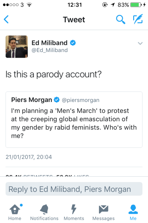 morbidbitchesque: amberleafwave: imagine being smacked down by fucking Ed Miliband !!!!!!!!!! he did