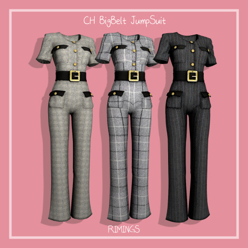 [RIMINGS] CH BigBelt JumpSuit- DRESS- NEW MESH- ALL LODs- NORMAL MAP- 24 SWATCHES- HQ COMPATIBLEDOWN