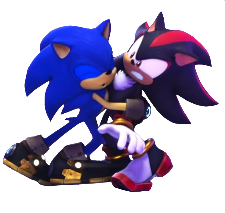sonic & shadow hugging