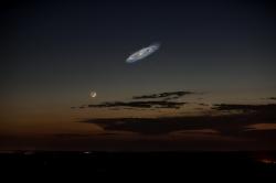 stunningpicture:  Andromeda’s actual size if it were brighter 