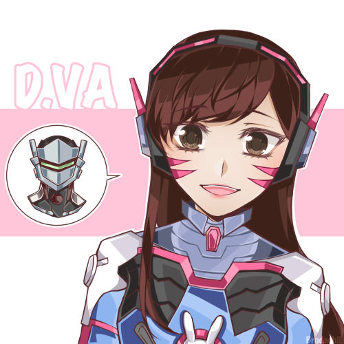 Matching D.Va &amp; Genji icons for a friend!-Diem