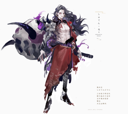 Some character design I done for game Onmyoji/