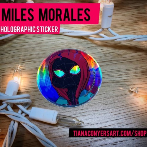 New! Miles Morales holographic sticker! ❤ This glossy holographic sticker is waterproof, weatherproo