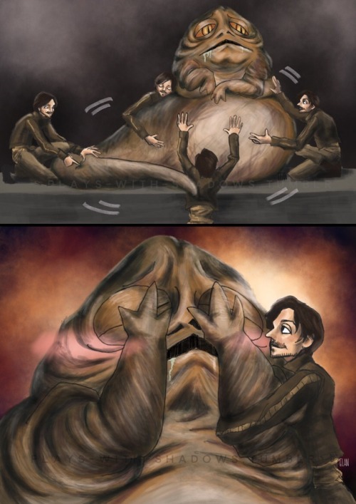 plays-with-shadows:The Texture of Jabba ❤︎  Inspired by this tweet from Señor Diego Luna himself.K-2