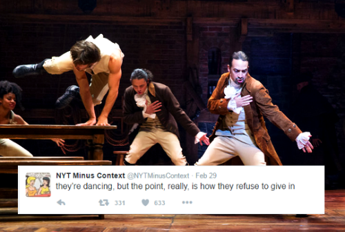 littlelionphocion:Hamilton + @NYTMinusContext (2/?)