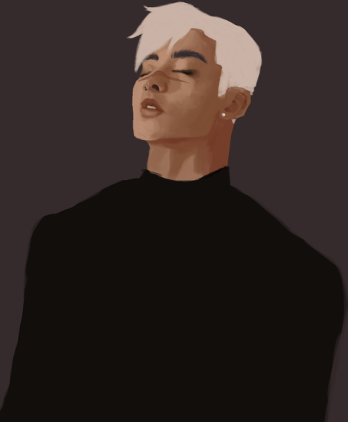 2amscrolls: face practice that turned into shiro! also i have a version with white eyebrows but it l