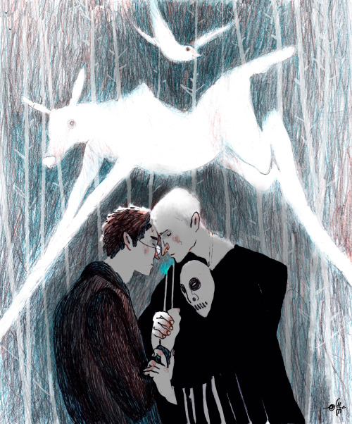girilimoni:When I was proposed to draw Harry teaching Draco the Patronus charm I went on a search to