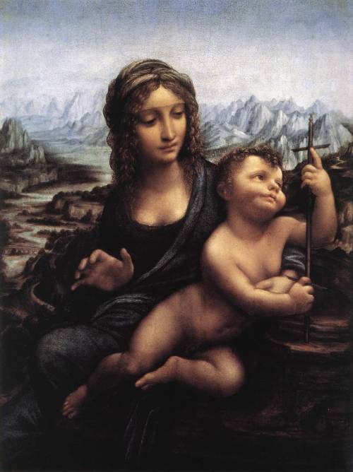 artist-davinci: Madonna with the Yarnwinder, 1510, Leonardo Da VinciMedium: oil,canvaswww.wi