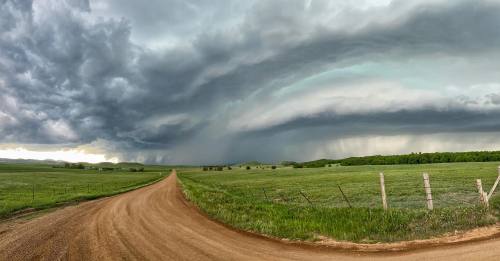 Incoming! This line of storms on June 4 last year was producing intense straight line winds and larg