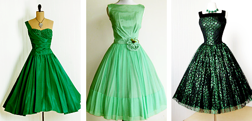 Porn 1950s Prom and Party Dresses: Green photos