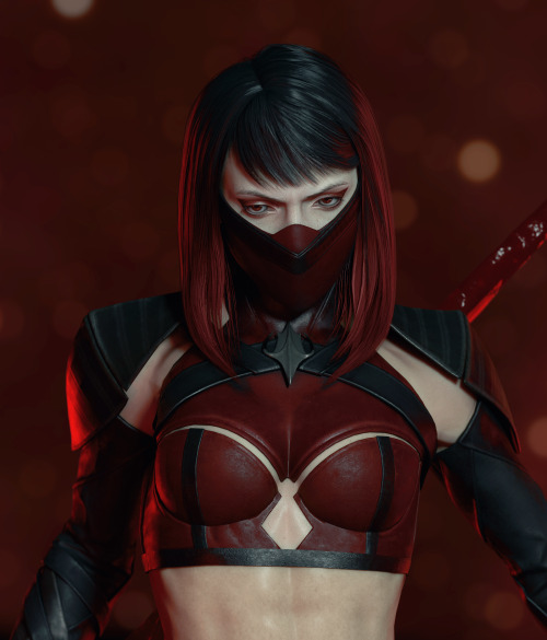 So a while back I thought it would be a good idea to mod Skarlet’s MK Mobile Assassin outfit o