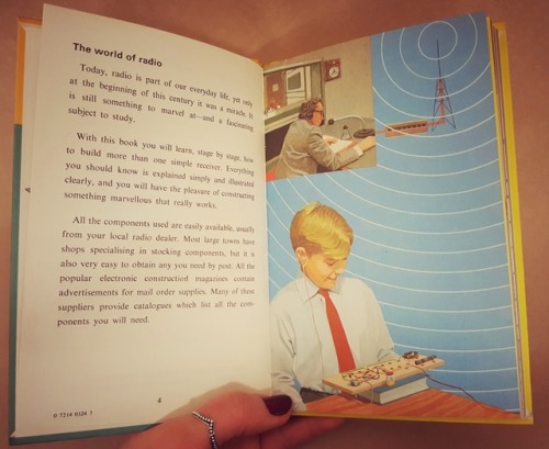 Charming art and design in the original ladybird books.Making a transistor radio, 1972.