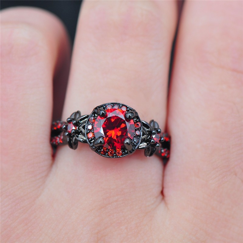 flower-whisper:  Black Gold Filled Fire Ruby For Sale! Surprise Your Special Someone