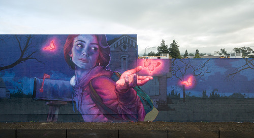 supersonicart: BEZT x Natalia Rak for Thinkspace’s RAD Napa. Polish artists BEZT (of Etam Cru)