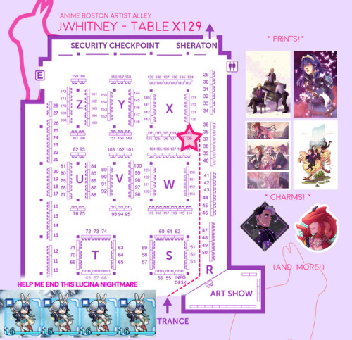 Hey guys! I’ll be tabling at Anime Boston this weekend! Stop by Table X129 and come say hi! I’ll be 