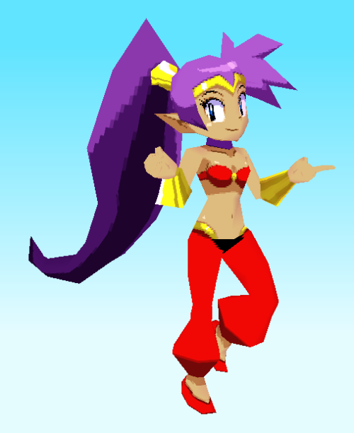 More low poly, this time it’s Shantae