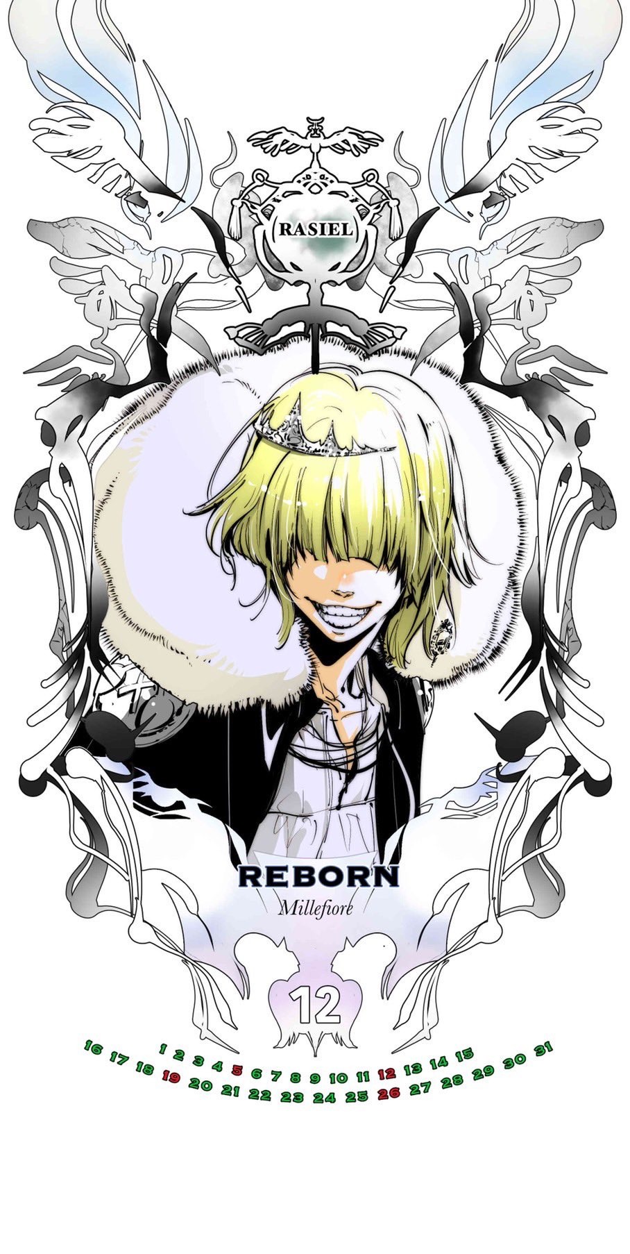Decembers Calendar, Finally Featuring Rasiel!