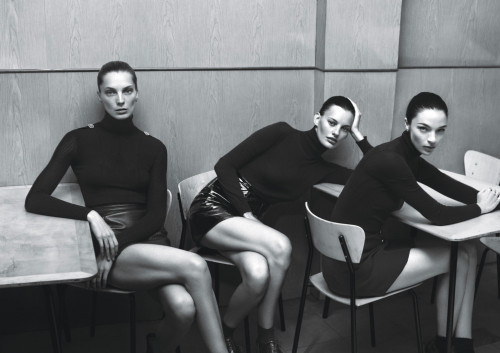 Daria Werbowy, Mariacarla Boscono, and Amanda Murphy in “Super Nomal Super Models” by Me