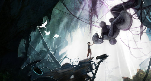 awesomedigitalart:  Chell and GLaDOS by AndreaTamme