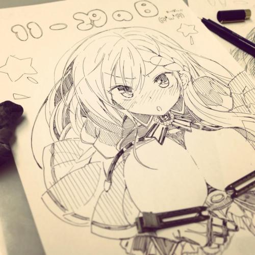 genkudo:  Twitter / _kuraha: 仕事終わりの落書きタイム！(ฅ’ω’ฅ) #きみきし htt …