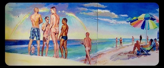 bears-sexmachine:McWillie ChambersGrand Beach (diptych), 2017