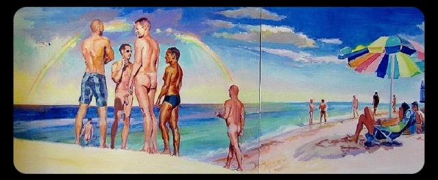 bears-sexmachine:McWillie ChambersGrand Beach (diptych), 2017