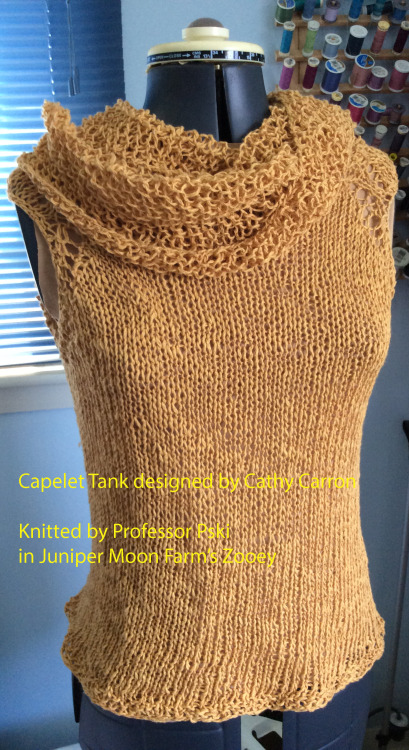 The Gold Capelet Tank In Zooey Yarn Since all the spring patterns are coming out (just as I finish a