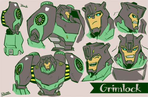 rikuta:  Grimlock practice!He is so cute (*´∀｀*)Grimbee is very hot now!! I love this pair<33