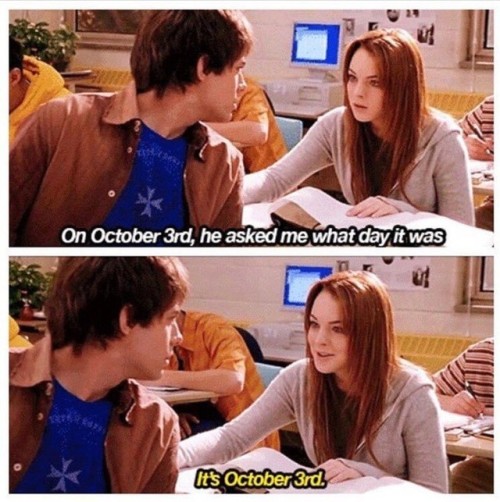 #WCW: Mean Girls + October 3 + Wednesday31 Days of October/Halloween/Spooky