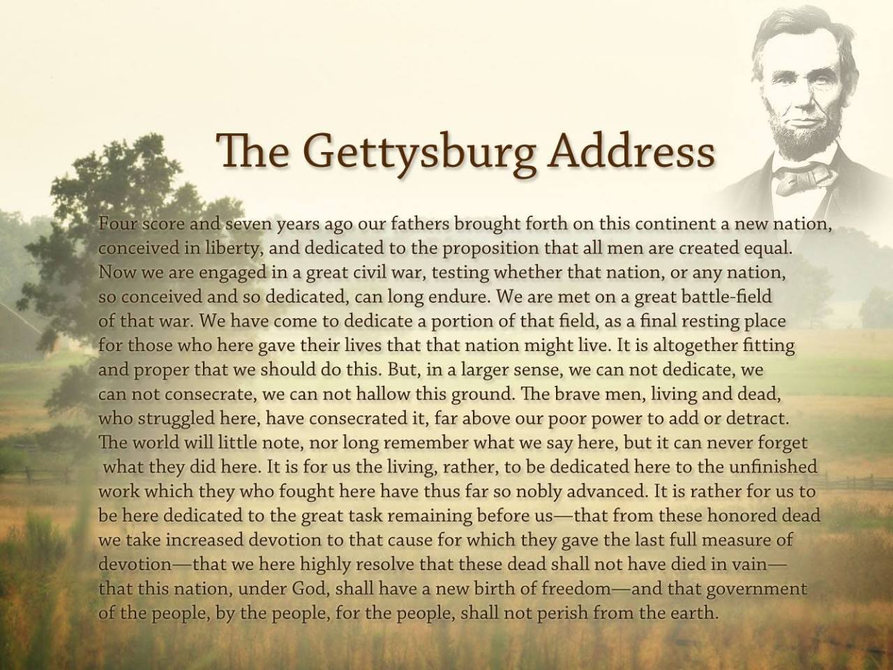 thesis of gettysburg address